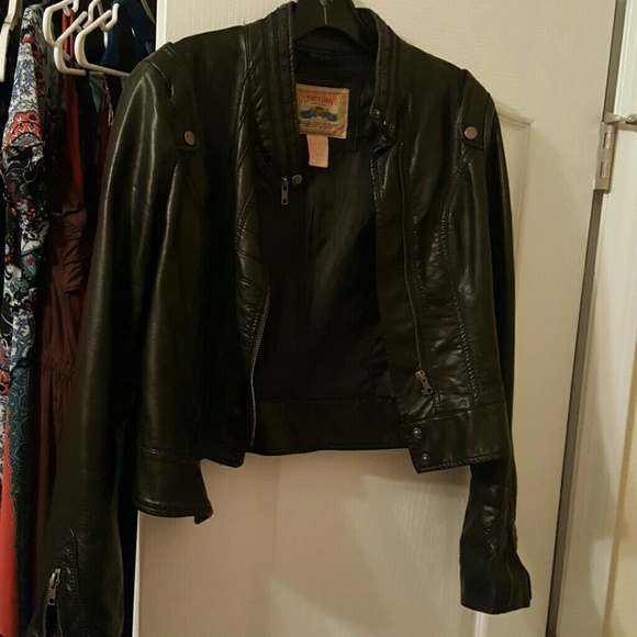 Black Flying Tomato Moto Jacket