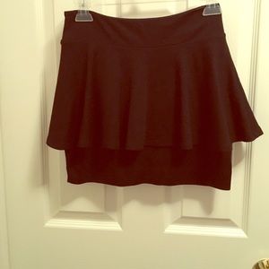 Black peplum skirt