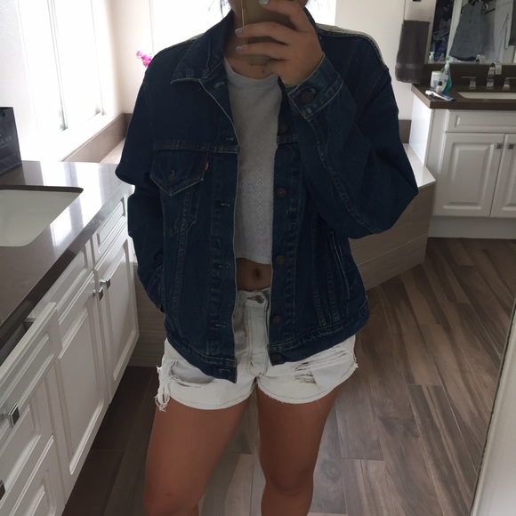 Urban Renewal vintage lace Levi's denim jacket