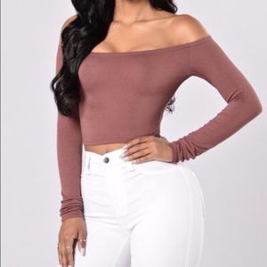 mauve crop top fashion nova