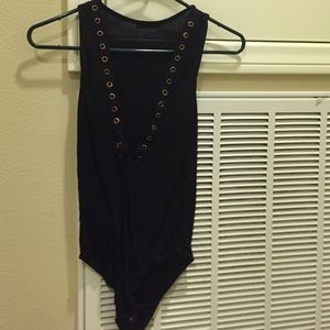 Black tie-down one peice