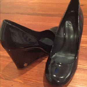Tory Burch Navy Wedges size 10.5