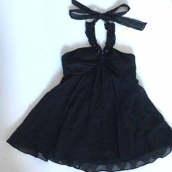 Rebecca Taylor Black Silk Halter Top Blouse - Picture 2 of 4