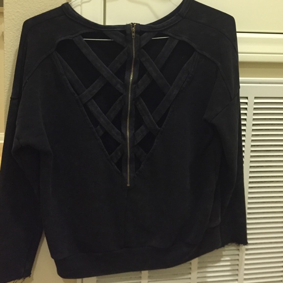Dark Gray sweater with cross detail
