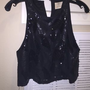 Sequin black top from Urban Outfitters