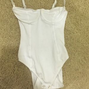 Structured white one peice from American Apparel