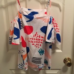 Off the shoulder print top