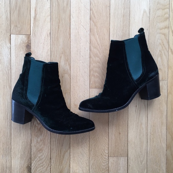 BCBGeneration velvet chelsea booties