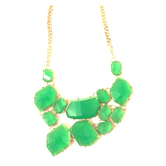 Emerald statement necklace