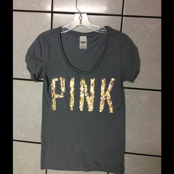 PINK bling tee med
