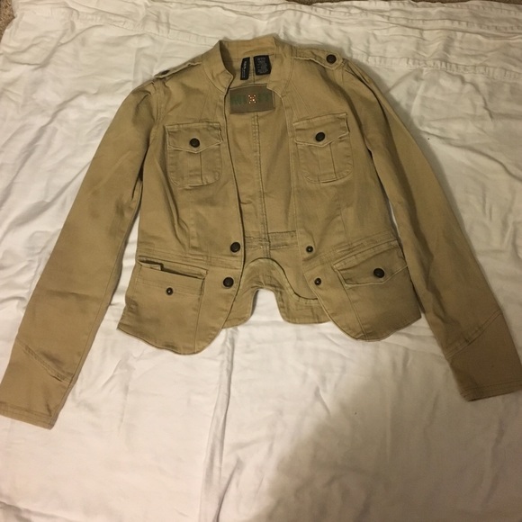 Tan mid length blazer