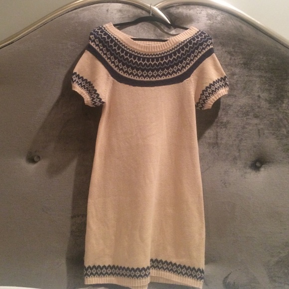 BCBG Fair Isle Boatneck Off-Shoulder Sweater Dress - Picture 2 of 4