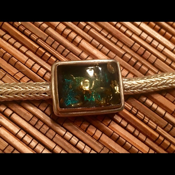 New Sterling Silver and Blown Glass Bracelet - Picture 2 of 3