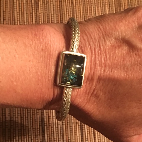 New Sterling Silver and Blown Glass Bracelet - Picture 3 of 3