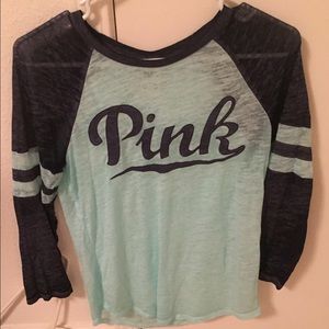 Pink 3 quarter length shirt
