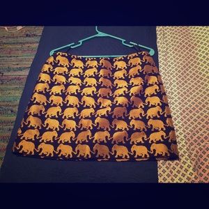 J Crew Gold Elephant Skirt