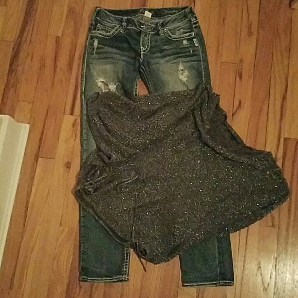 Poncho shrug pants combo