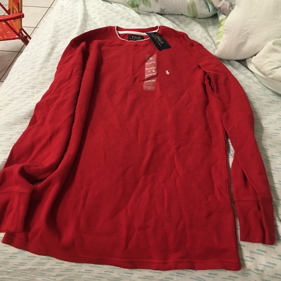 Red men's Ralph Lauren polo sweater