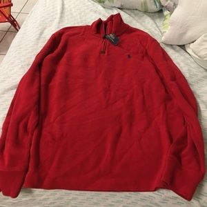 Men's red Ralph Lauren polo sweater