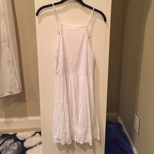 White lace up A&F dress - XS