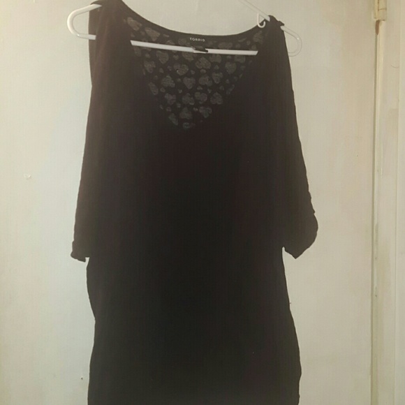 Torrid Burnout Cold Shoulder Tshirt
