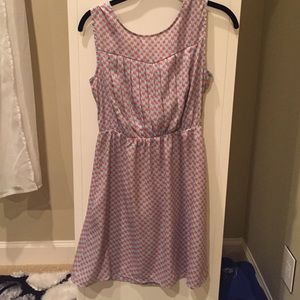 Size M fun blue hearted dress