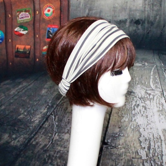 Striped jersey knit headband