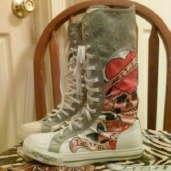 Authentic Ed Hardy high tops