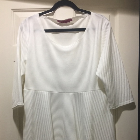 Boohoo Plus White Skater Dress