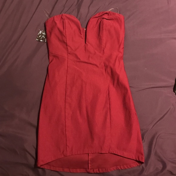 Maroon tube dress