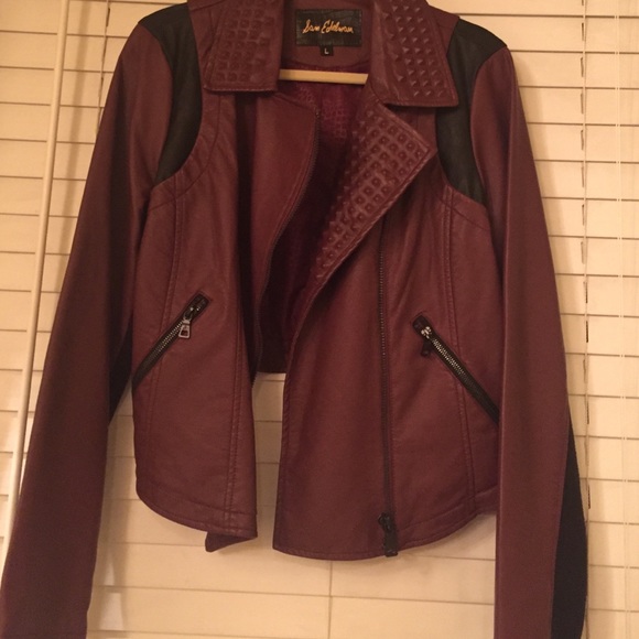 Burgundy faux leather Sam Edleman jacket !