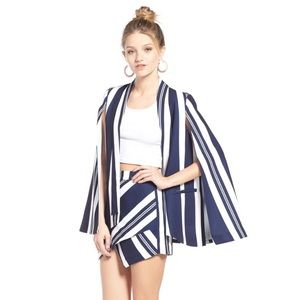Stripe Cape Blazer (Never worn)