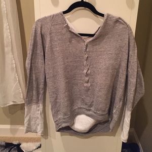 Aritzia grey + white XS sweater