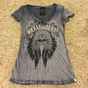 Crash and Burn Tee Witt Skull