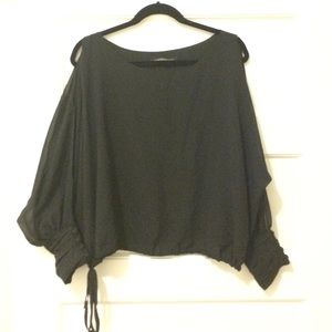 Foreign Exchange Polyester Peep-Shoulder Blouse