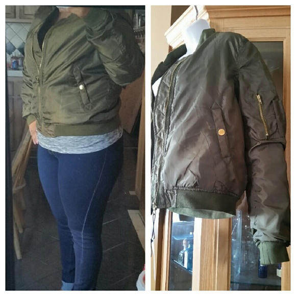 💣New 💣 Plus Size Bomber Jacket - Picture 3 of 3