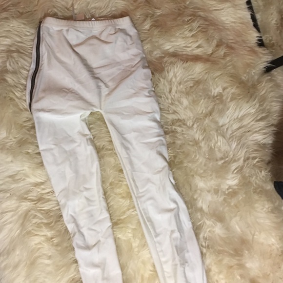 Nylon Tricot High-Waisted Zipper Pant/ Leggings