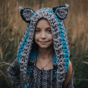 Cat Hoodie Hat Winter Beanie Hood Rave Festival