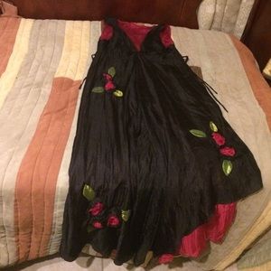 Elegant handmade silk dress