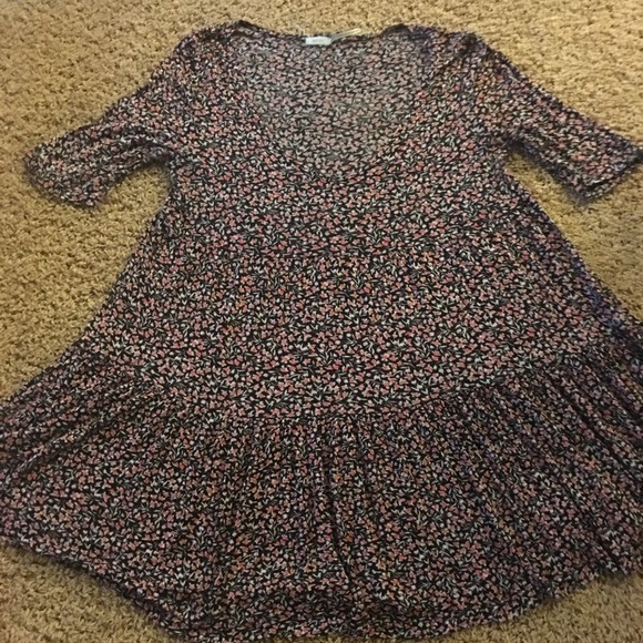 Kimchi blue - blue and pink floral dress so comfy!