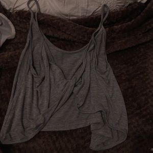 Gray tank top with back detail!!