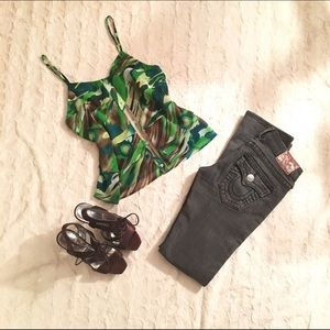 FUMBLIN' FOE 💋 TIERED PATTERNED BLOUSE