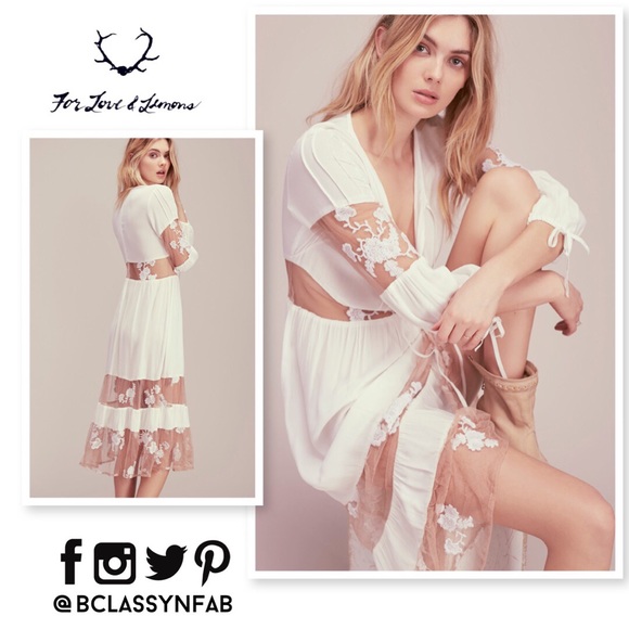 NWT FOR LOVE & LEMONS EVA MIDI DRESS - Picture 2 of 4