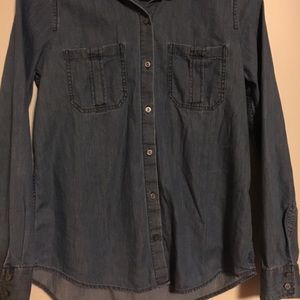 Express chambray button-up shirt