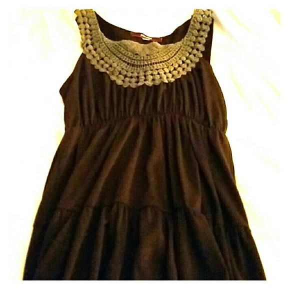Cute brown cotton dress!