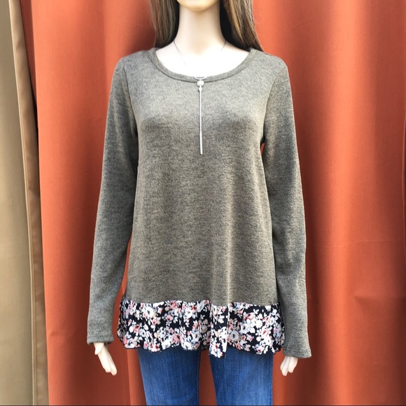 Floral Ruffle Sweater - Picture 3 of 8