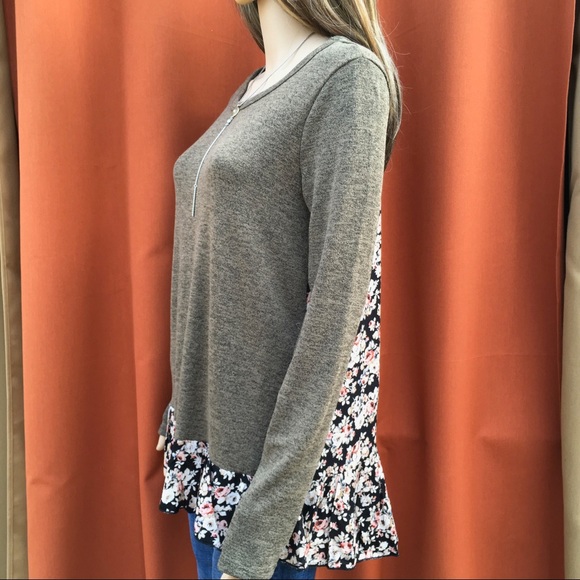 Floral Ruffle Sweater - Picture 5 of 8