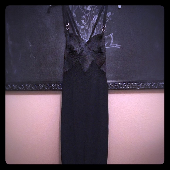 Black floor length formal dress. New with tags.