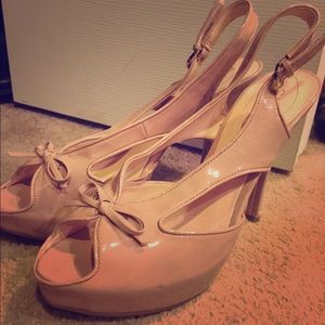 GUESS peep toe high heels