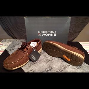 Men's, Rockport WORKS, Safety, Leather, Boat Shoe